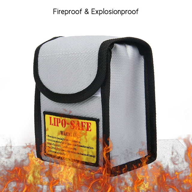 Fireproof Explosionproof Lipo Battery Guard Safe Bag Portable Heat Resistant Pouch Sack for Phantom 4 Pro Battery Charge & Storage 115 x 100 x 75mm
