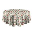 thumbnail image 5 of Green and Red Christmas Pattern Round Tablecloth 60"x60",Wrinkle Wipeable Table Cloth for Kitchen Dining Room Picnic Patio Party, 5 of 6