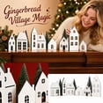 thumbnail image 5 of Gingerbread House Decoration Set Christmas Holiday Village Tabletop Ornament Festive Party Scene Layout for Home Mantel Desktop Collectible, 5 of 5