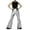 Silver, variant on Cargo Pants For Men, Pants for Men Sequin Bell Bottom Pants Disco & Party Pants with Elastic Waistband 70s Retro Glam Stretch Trousers Gold S