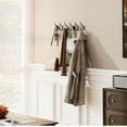 thumbnail image 3 of Black Coat Rack Wall Mount - 15 Inch Arc Shaped Design with 6 Hooks for Hanging Coats, Bags, and Towels in Entryway, Livingroom, Bedroom, Bathroom, and Kitchen, 1 Pack, 3 of 4