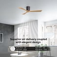 thumbnail image 3 of Matthews Fan Company IR3H-TB-LM-42 Irene 42" Textured Bronze Hugger Ceiling Fan with 3 Light Maple Blades, Remote and Wall Control, Indoor/Outdoor Damp Rated, 3 of 6