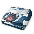 thumbnail image 2 of Kll Fleece Blanket Plush Throw Blanket Shark,Soft Fuzzy Cozy Flannel Blanket For Couch Sofa Bed.(50"X40"), 2 of 9