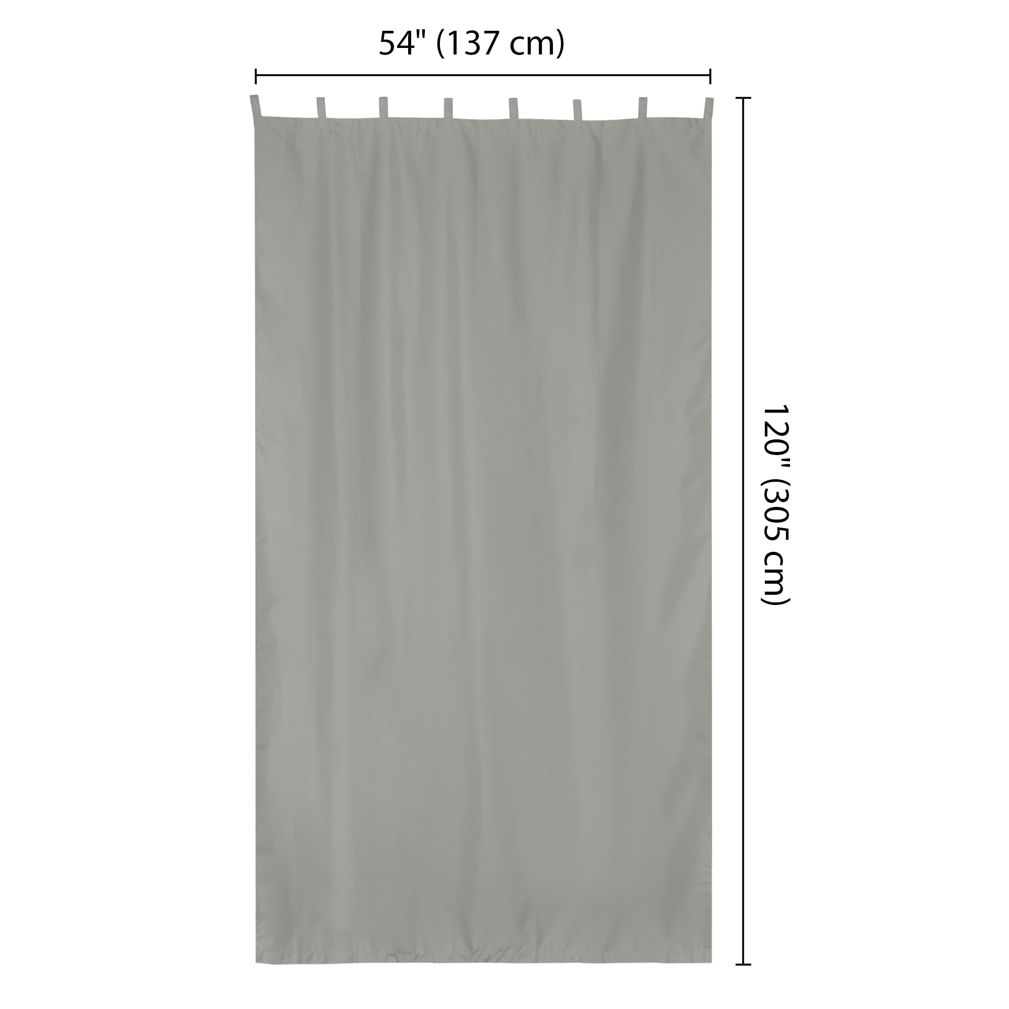 Yescom 54"x120" Outdoor Curtain Drape Tab Top UV30+ Patio Pergola Backyard 6 Piece