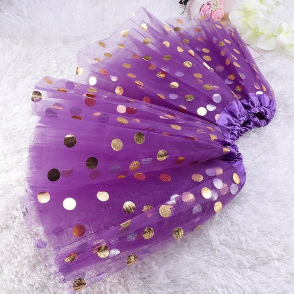 DINHEAROM Layered Skirt For Girls Skirt Tulle Skirt Kids Polyester 1Pack For Dancing