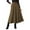 Khaki, variant on Retro Elegant High Waist Plaid Skirt A- Line Long Skirt Autumn Winter New Style for Women Polyester