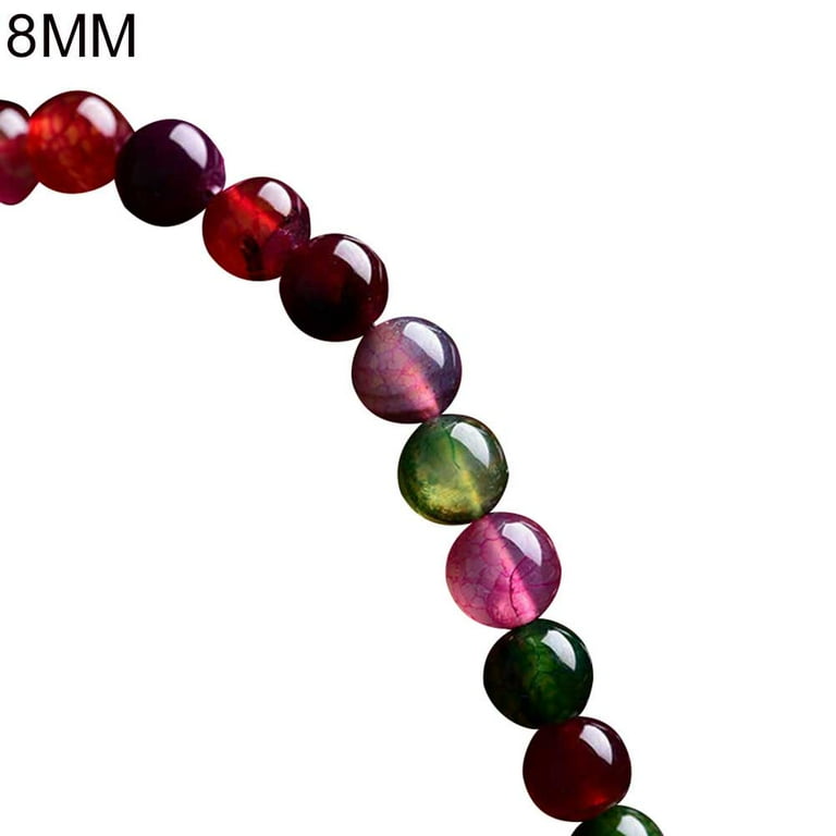 Ayyufe 6/8/10mm Agate Tourmaline Loose Round Beads Strand Bracelet Making 