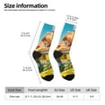 thumbnail image 2 of Cauagu Cozy Cartoon Backyard Print Crew Socks for Women and Men,Adult Athletic Running Socks 1-Pair Sports Socks Work Gear Socks with Moisture Wicking, 2 of 6