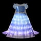 thumbnail image 3 of Vestido de princesa con luz LED para niñas, disfraz de Elsa, Anna, elfo, Rapunzel, ropa de fiesta de cumpleaños para niños, Cosplay de Halloween, Cenicienta congelada, 3 of 5