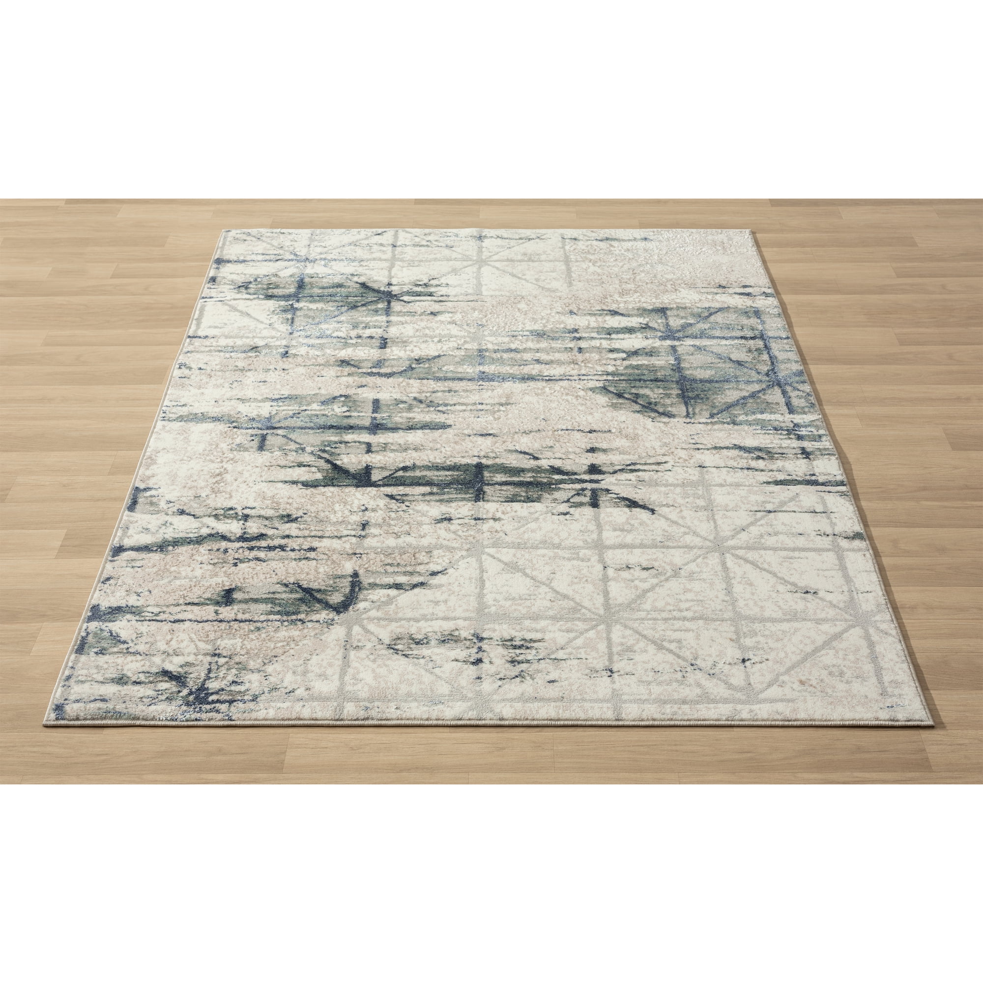 Ox Bay Bethany 2'2" x 3' Blue/Gray Diamond Durable Indoor Area Rug