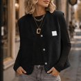 thumbnail image 5 of Women's Sherpa Fleece Vest V Neck Button Down Sleeveless Gilet with Pockets Loose Fit Casual Cozy Warm Layering Outerwear Fall Winter Black, 5 of 8