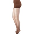 thumbnail image 4 of Hanes Womens Perfect Nudes Run Resistant Tummy Control Girl Short Hosiery, S, 4 of 9
