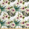 thumbnail image 1 of Vintage Fabric by the Yard, Watercolor Painting Style Blossoms Romantic Jungle Flourish Exotic Plant Leafage, Decorative Upholstery Fabric for Sofas and Home Accents, Multicolor by Ambesonne, 1 of 4
