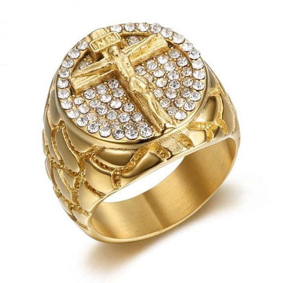 SEPARQI Mens Titanium Comfort Fit CZ Wedding Ring Engagement Band Statement Gift With White Gift Box Packaging