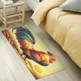 thumbnail image 4 of Retro Rooster Bathroom Rug Non Slip Bathroom Mats Entry Door Soft Carpets for Kitchen Bedroom Living Room 39x20 inch, 4 of 7