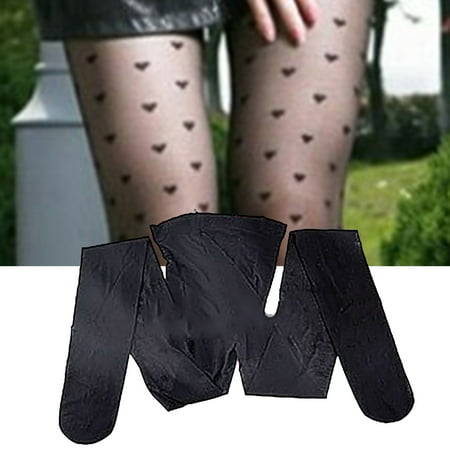 

Taluosi Women Fashion Stockings Peach Heart Style Pattern Jacquard Pantyhose Tights