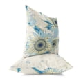 thumbnail image 3 of Sunny Blooms Throw Pillow with Removable Cover in Blue 16x16, 3 of 6