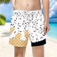 thumbnail image 2 of JAJAHO Swim Trunks For Boys Beach Shorts With Liner Summer Ice Cream Printed Casual Drawstring Boy Bathing Suit Bottoms 5-16Y, 2 of 4