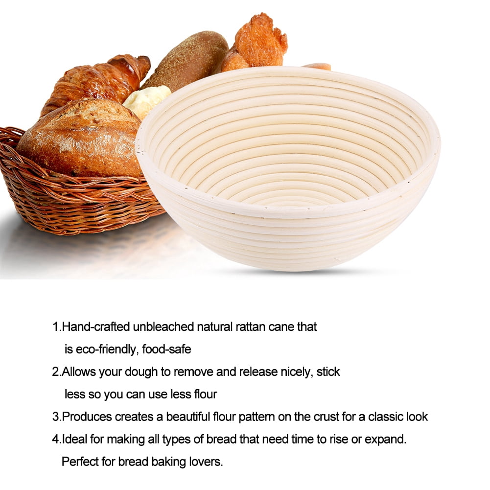 Panier de fermentation ovale, 21x 15 x 8 cm, panier à pâte à pain, panier de fermentation en osier naturel pour pain fait maison pour les boulangers professionnels et domestiques, pâtisseries à