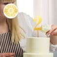 thumbnail image 6 of GOOHOCHY Golden Acrylic Cake Number Topper for Decoration Reusable Unique Design Elegant Look, 6 of 8