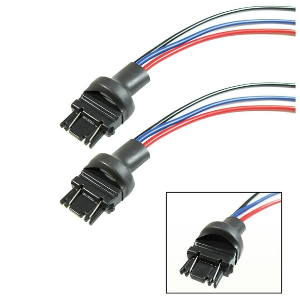 Xotic Tech 2 Pieces 3156 / 3157 Male Adapter Wiring Harness Headlight ...