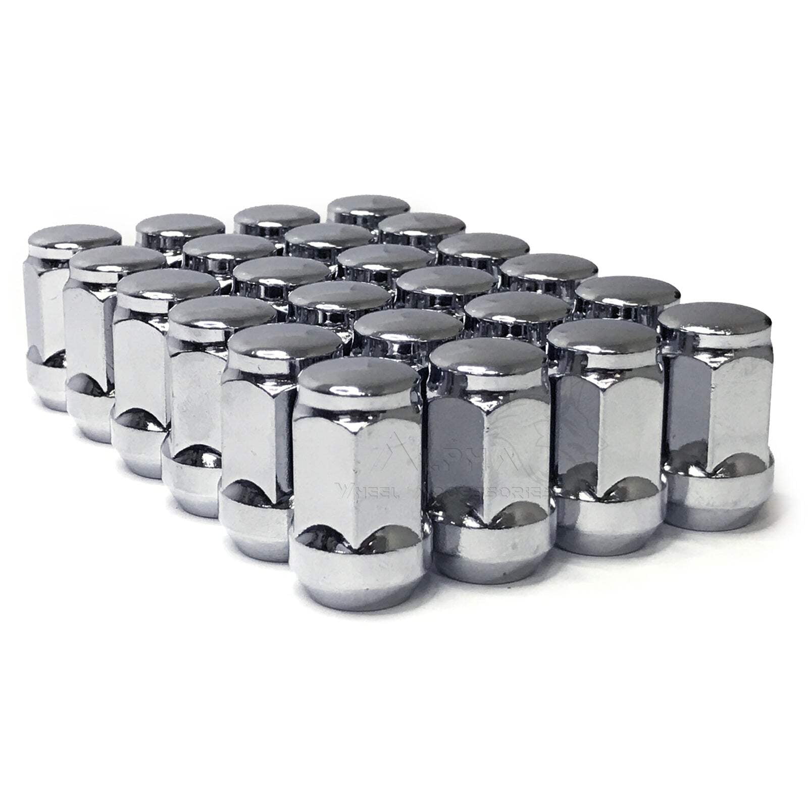 White Knight 953807BK Black Chrome M12 x 1.50 Spline Lug Nut