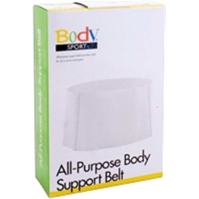 Body Sport BDS113SML All Purpose Value Support Belt, White - Small