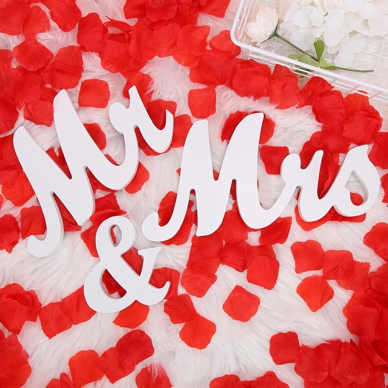Mr and Mrs Sign for Wedding Table,Large White Mr and Mrs Sign