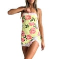 thumbnail image 3 of Yunliwuli Women's Summer Short Bandeau Dress Sleeveless Off Shoulder Lace Trim Floral Dress, 3 of 8