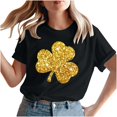 thumbnail image 4 of Meichang T-Shirts Chanceux pour Femmes T-Shirts de la Saint-Patrick T-Shirts Graphiques Trèfle T-Shirts de Vacances Col Rond Hauts Irlandais Chanceux T-Shirts Décontractés à Manches Courtes Liquidation de Printemps, 4 of 7