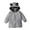 Gray, variant on MXIEZI 9 Months to 6 Years old Newborns Toddlers Winter Hooded Jacket Plush Long-Sleeved Trench Coat with Zipper Thickened Windbreaker for Boys Girls Solid Color Warm Outerwear