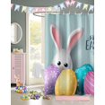 thumbnail image 3 of Easter Shower Curtain Cute Bunny Shower Curtains for Bathroom Decor Easter Eggs Bath Curtains Sets for Spring Easter Bathroom Decor Fabric Waterproof Standard 72" X 72", 3 of 6