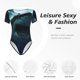 thumbnail image 4 of Fotbe Undersea Shark Body de Mujer con Cuello Redondo y Mangas Cortas, Sin Mangas Ajustado, Suave, Cómodo y Básico-Large, 4 of 7