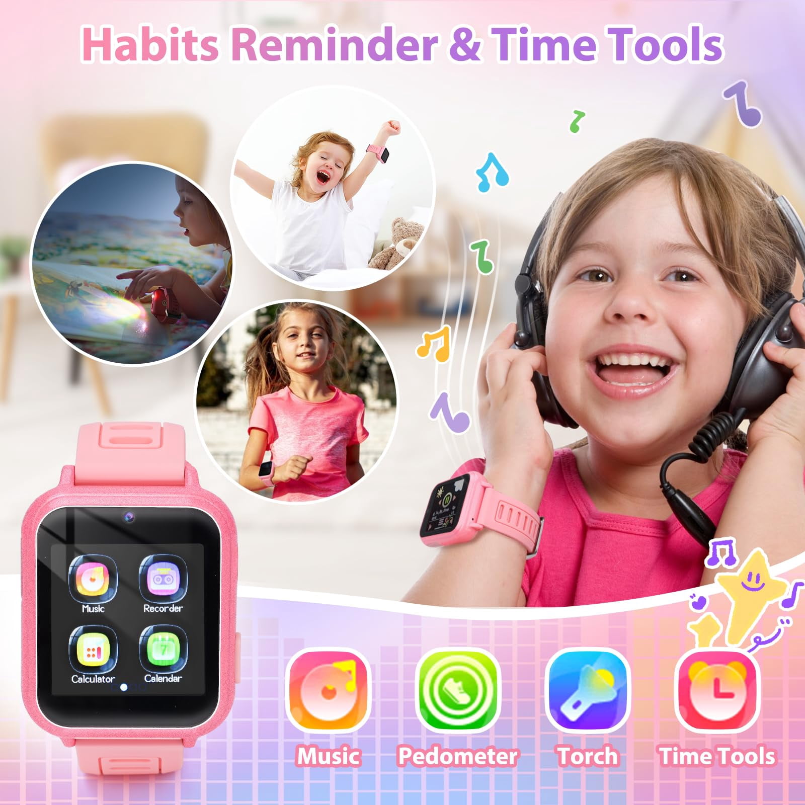 Kids Smart Watch Age 3-12, Smart Watch for Kids with HD Camera 26 Games Video, Alarm Music Smartwatch Toys Learning Watch Birthday Gift for 7 8 9 10 Year Old