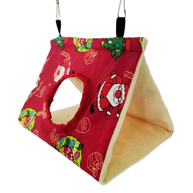 Pet Bird Parrot Triangle Hanging Cave Warm Hammock SleepingWith Hole For Sleeping Hatching