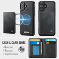 thumbnail image 3 of Case For iPhone 17 RFID Blocking Compatible With MagSafe Detachable 2 In 1 Wallet With Card Holder,PU Leather Case,  Holder Kickstand Magnetic Protective Women Men Cover,Black,For iPhone 17, 3 of 9