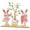 D, variant on BinKFF Easter Decorations for the Home, Rustic Farmhouse Wooden Bunny Blocks Tiered Tray Decor Set, Vintage Spring Wood Bunnies Sign for Table Top Office Party Shelf Decoration