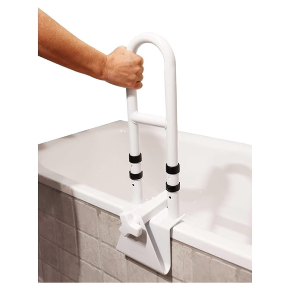 Adjustable Bathtub Safety Rail, Shower Grab Bar Handle for Seniors, Elderly and Disabled, Fits 2 to 5.5 Inch Tub Walls, Bathroom Safety Bars with Non-Slip Grip