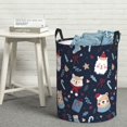 thumbnail image 7 of WARHOOME Collapsible Laundry Hamper with Handles, Waterproof Circular Hamper Cute Christmas Animals Dirty Clothes Basket (Small), 7 of 7