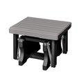 thumbnail image 2 of Gliding Ottoman - Model, Light Gray & Black - Durable HDPE Plastic, 2 of 5