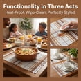 thumbnail image 4 of Unique Bargains Placemats Set of 6 Placemats for Kitchen Dining Table Washable Orange, 4 of 7