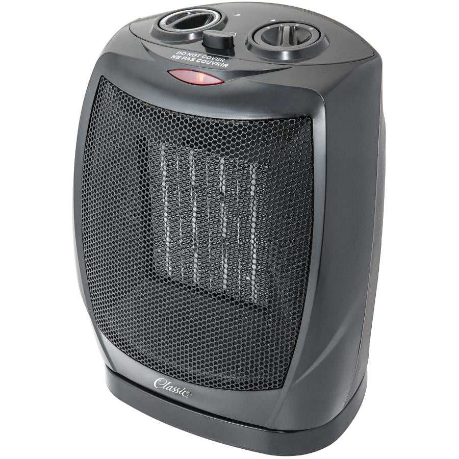 750W - 1500W Ceramic Heater - with Oscillation Thermostat, Black | Walmart  Canada