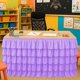 thumbnail image 1 of wonima02 9FT Light Purple Table Skirt Tutu Ruffled Tablecloth for Classroom Teacher Desk Skirt Back to School Supplies for Princess Girls Birthday Party Cake Dessert Decorations, 1 of 1