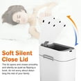thumbnail image 6 of 2.2 Gallon Automatic Trash Can with Lid, Touchless Bathroom Small Mini Trash Can Touchless Garbage Can Smart Motion Sensor for Office Bedroom, Kitchen, White(Pack of 2), 6 of 9