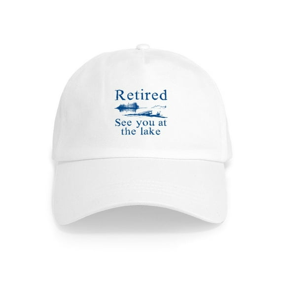 CafePress - Retired See You At The Lake Cap - Adjustable 100% Brushed Unisex Casual Cotton Baseball Cap, Beige, 1