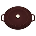 thumbnail image 3 of Staub Cast Iron 6.25-qt Shallow Oval Dutch Oven - Grenadine, 3 of 7