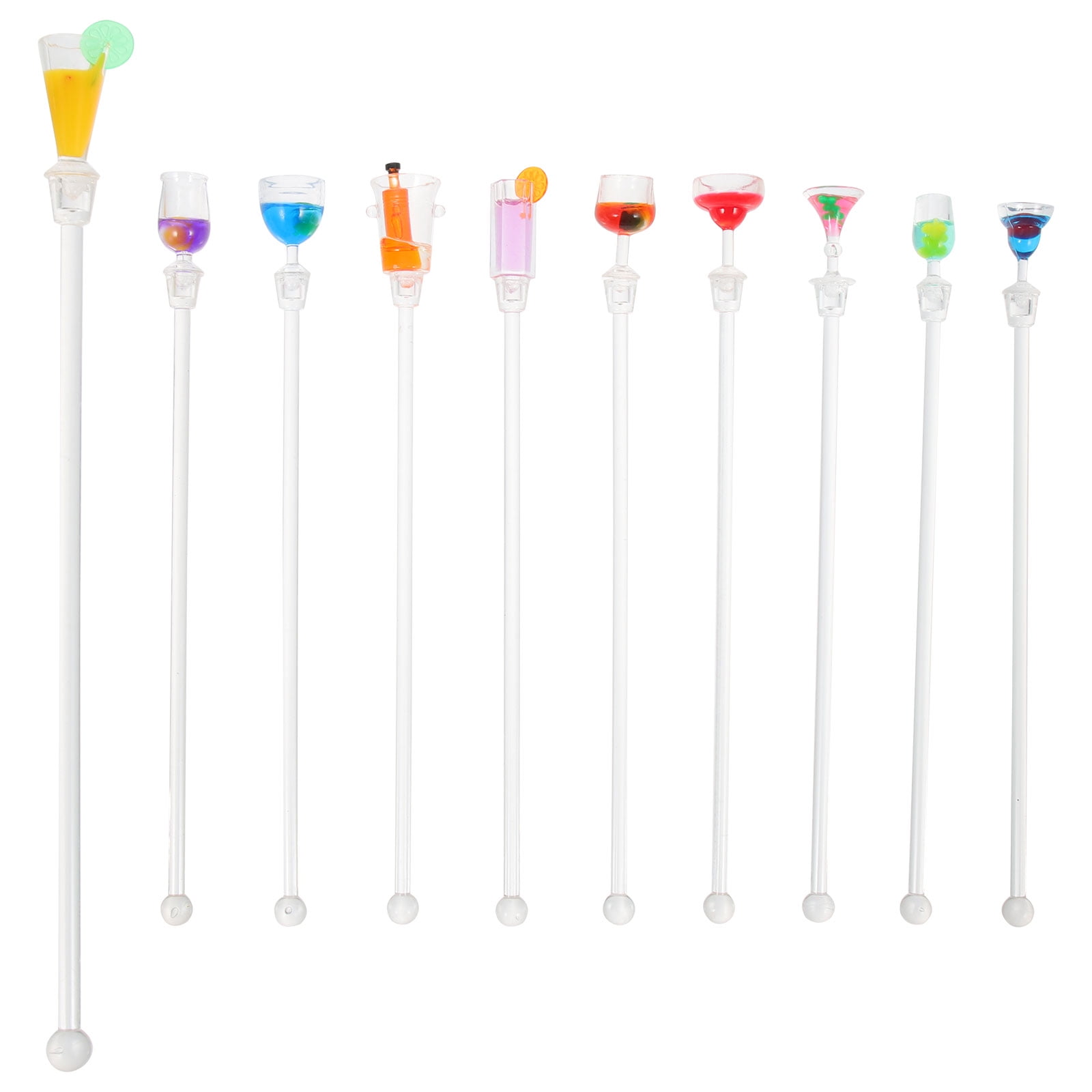 Bestonzon 10pcs Coffee Stirrers Cold Cocktail Mixing Bars Bar Stirring