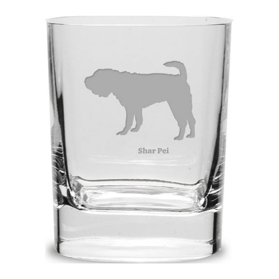 Shar Pei Luigi Bormioli 11.75 oz Square Round Double Old Fashion Glass