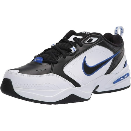 Nike Men's Air Monarch IV Classic Sneakers, Black/White/Blue, 7 X-Wide