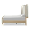 thumbnail image 4 of Furniture of America Enmi Solid Wood Wingback Panel Bed, King, Natural Oak, 4 of 14